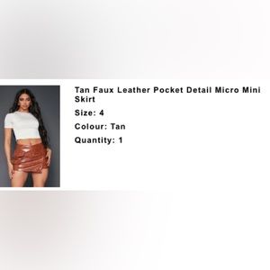 Brown leather mini skirt from prettylittething